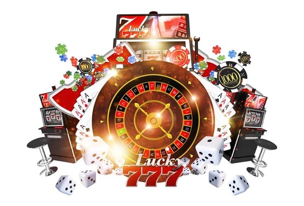 Live Game Show host at broadcast studio with animated wheel display and multiple camera angles